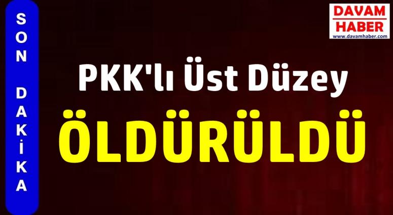 PKK'lı Üst Düzey Öldürüldü
