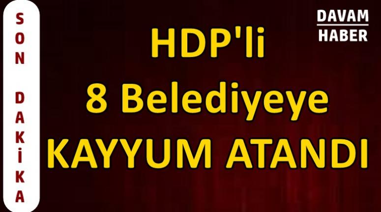 HDP'li 8 Belediyeye KAYYUM ATANDI